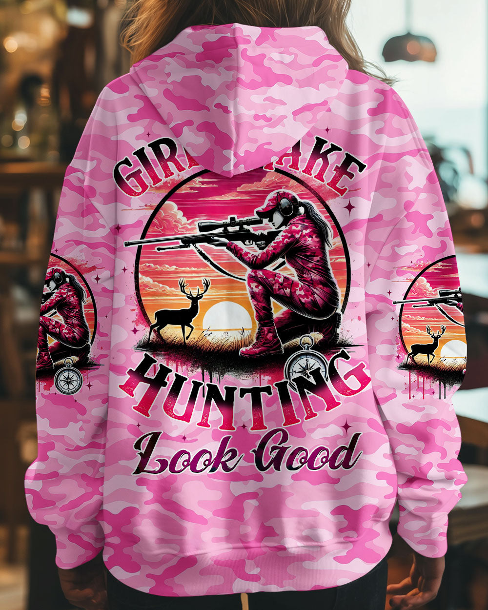 BLISSCORNERS GIRLS MAKE HUNTING LOOK GOOD ALL OVER PRINT