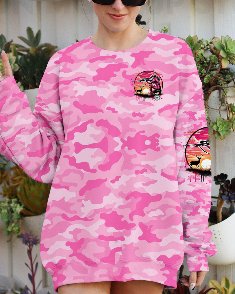 BLISSCORNERS (HOT DEAL) GIRLS MAKE HUNTING LOOK GOOD ALL OVER PRINT