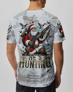 BLISSCORNERS HE'S HUNTING DUCKS SANTA CHRISTMAS ALL OVER PRINT