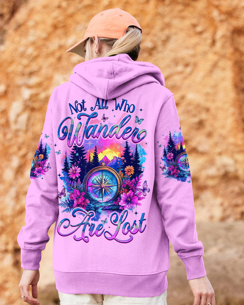 BLISSCORNERS NOT ALL WHO WANDER ARE LOST COMPASS ALL OVER PRINT