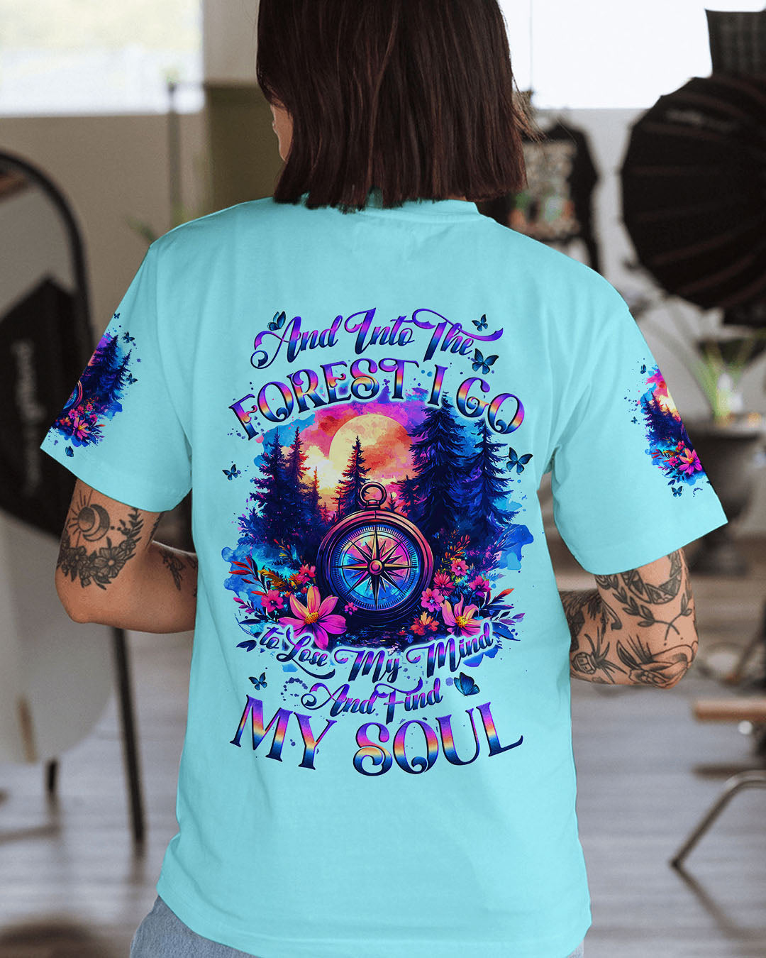 BLISSCORNERS AND INTO THE FOREST I GO COMPASS ALL OVER PRINT