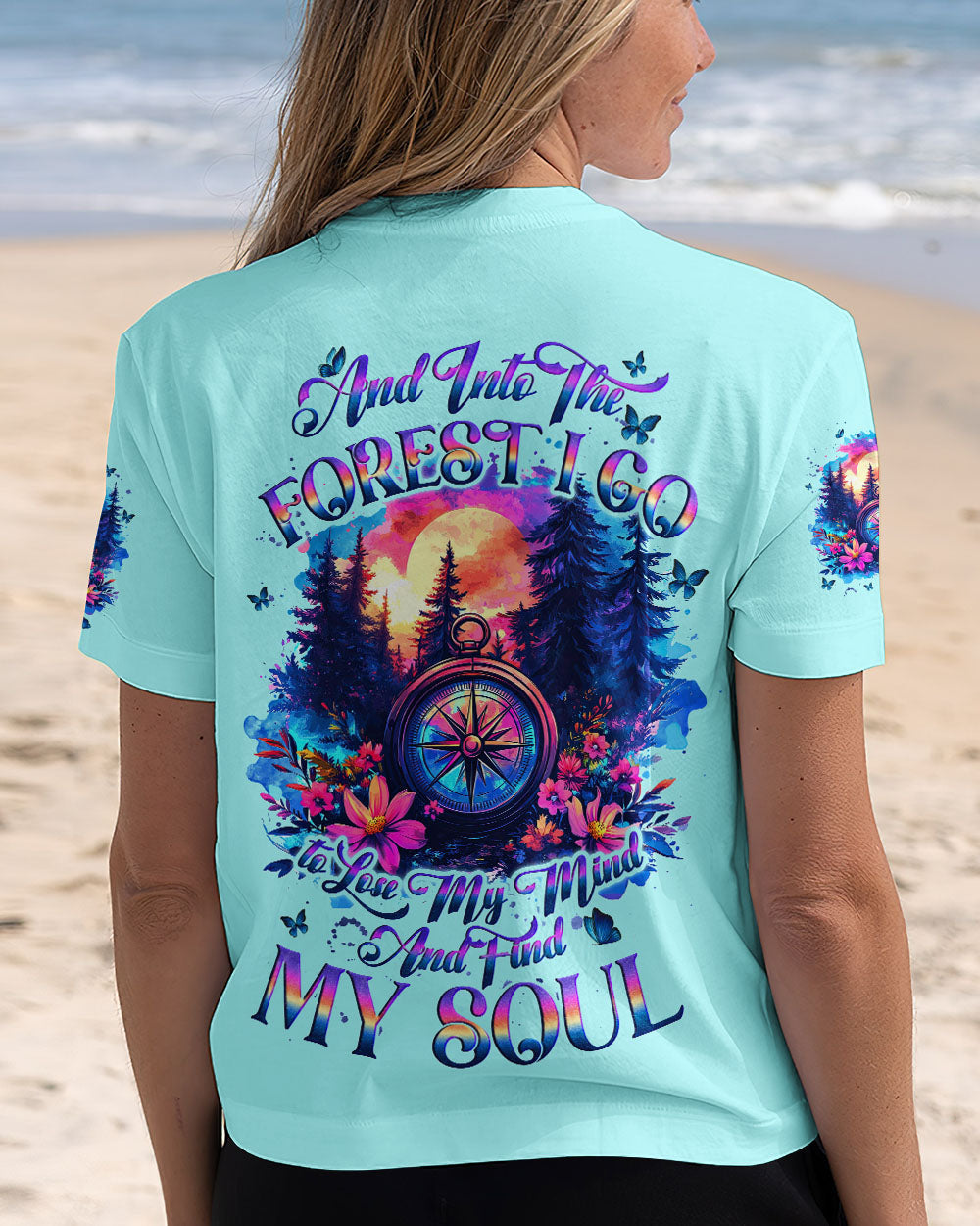 BLISSCORNERS AND INTO THE FOREST I GO COMPASS ALL OVER PRINT