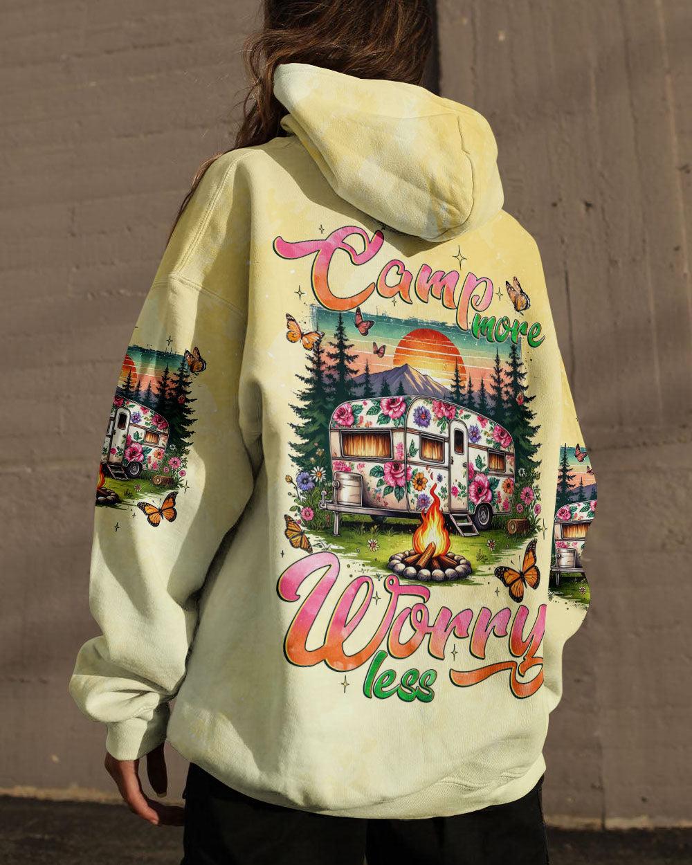 BLISSCORNERS CAMP MORE WORRY LESS ALL OVER PRINT