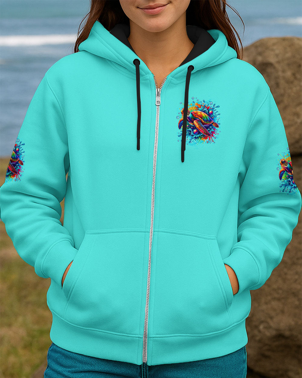 BLISSCORNERS SALTWATER HEALS EVERYTHING TURTLE ALL OVER PRINT