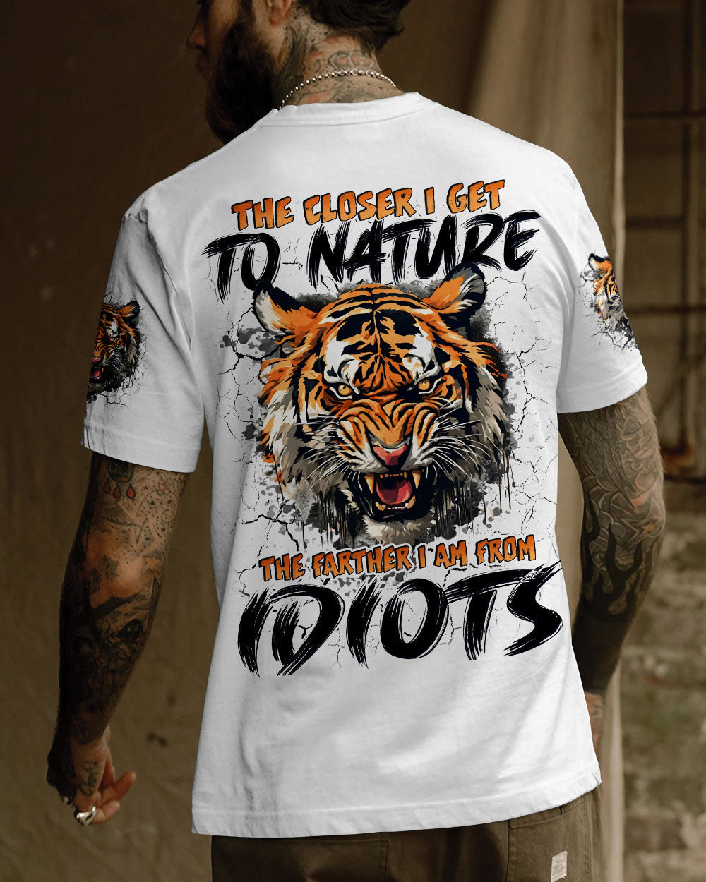BLISSCORNERS THE CLOSER I GET TO NATURE TIGER ALL OVER PRINT