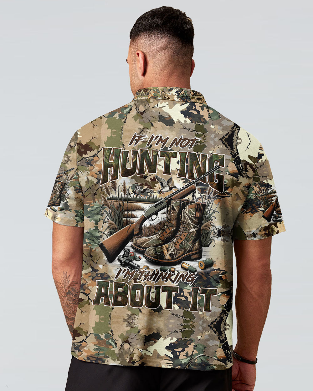 BLISSCORNERS IF I'M NOT HUNTING I'M THINKING ABOUT IT ALL OVER PRINT