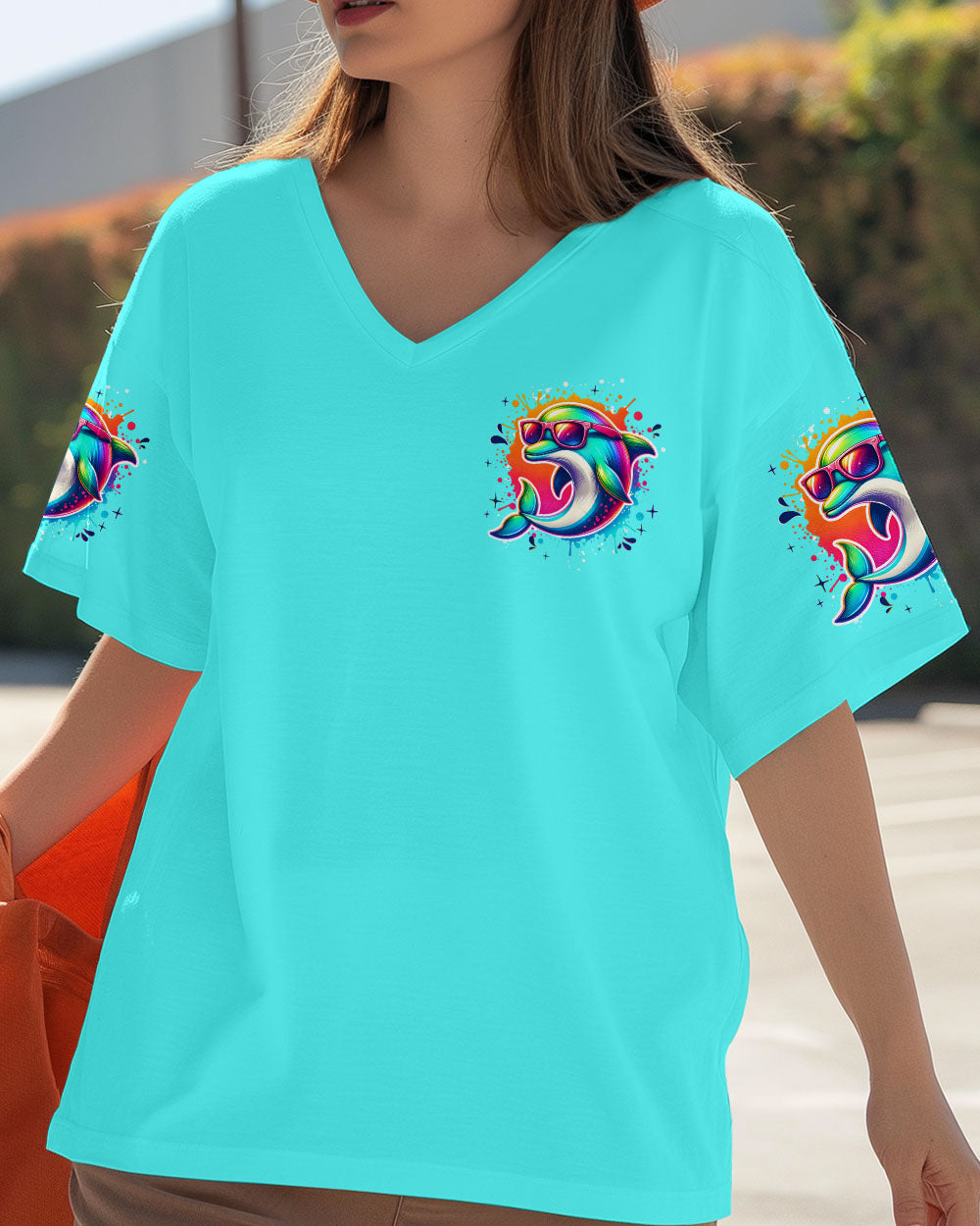BLISSCORNERS SMELL THE SEA FEEL THE BREEZE DOLPHIN ALL OVER PRINT