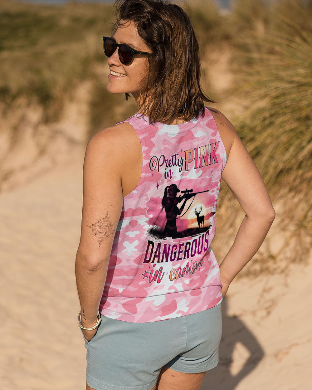 BLISSCORNERS PRETTY IN PINK HUNTING ALL OVER PRINT