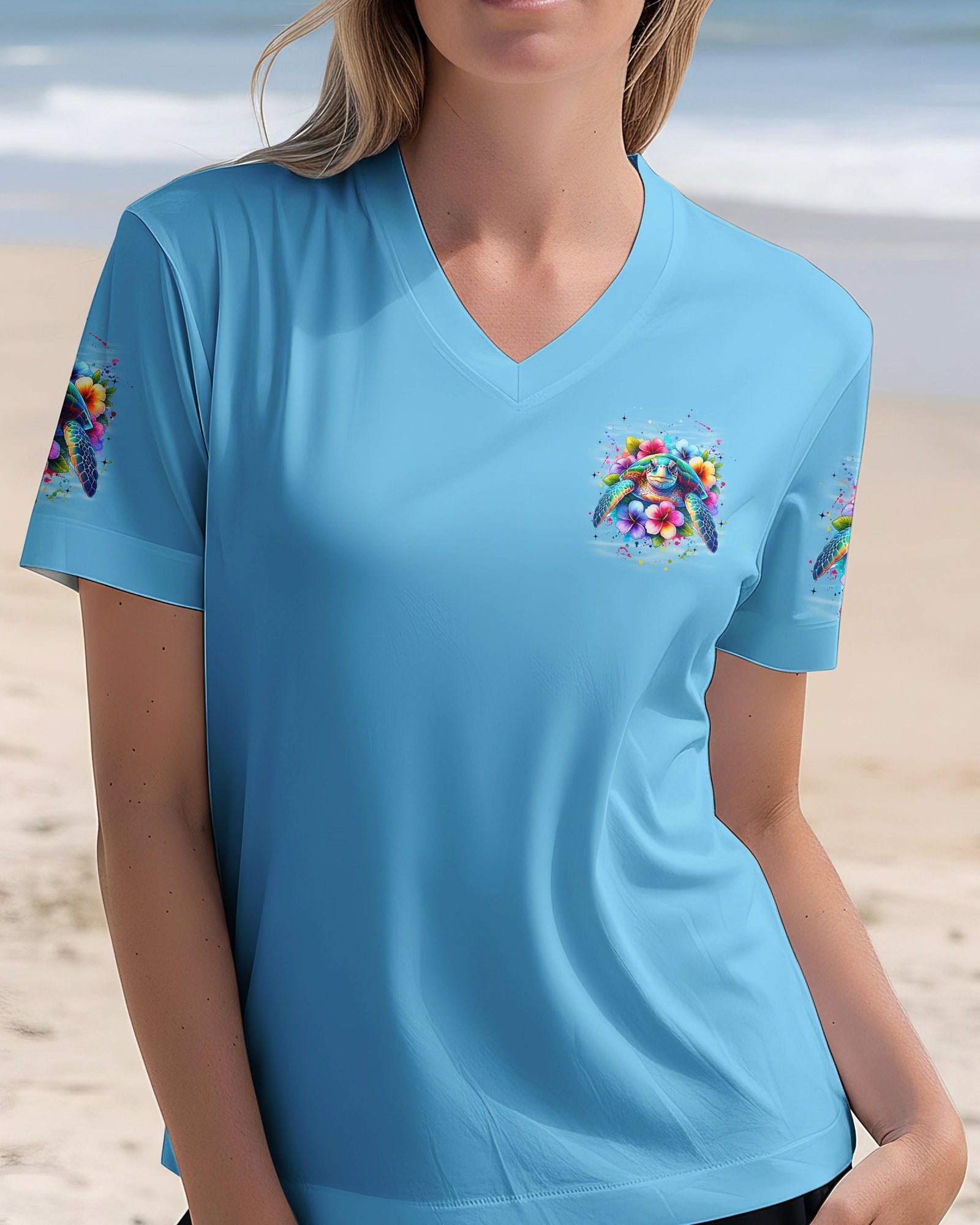 BLISSCORNERS SMELL THE SEA FEEL THE BREEZE TURTLE ALL OVER PRINT
