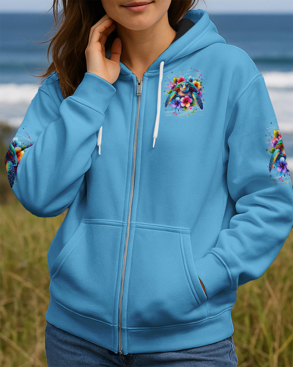 BLISSCORNERS SMELL THE SEA FEEL THE BREEZE TURTLE ALL OVER PRINT