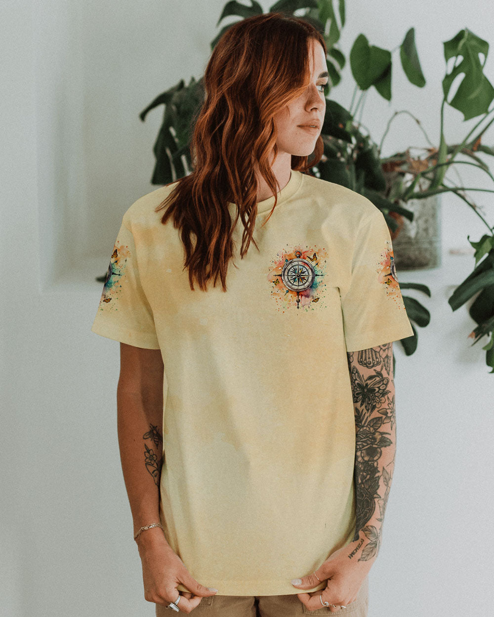 BLISSCORNERS NOT ALL WHO WANDER ARE LOST COMPASS ALL OVER PRINT