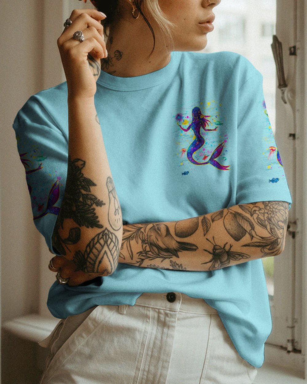 BLISSCORNERS SHE DREAMS OF THE OCEAN MERMAID ALL OVER PRINT