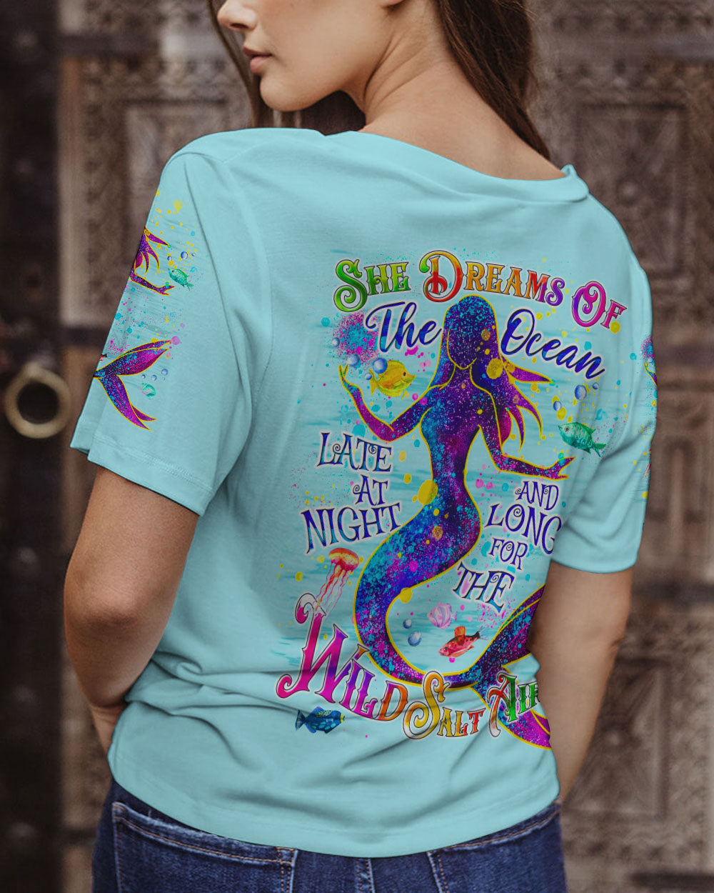 BLISSCORNERS SHE DREAMS OF THE OCEAN MERMAID ALL OVER PRINT