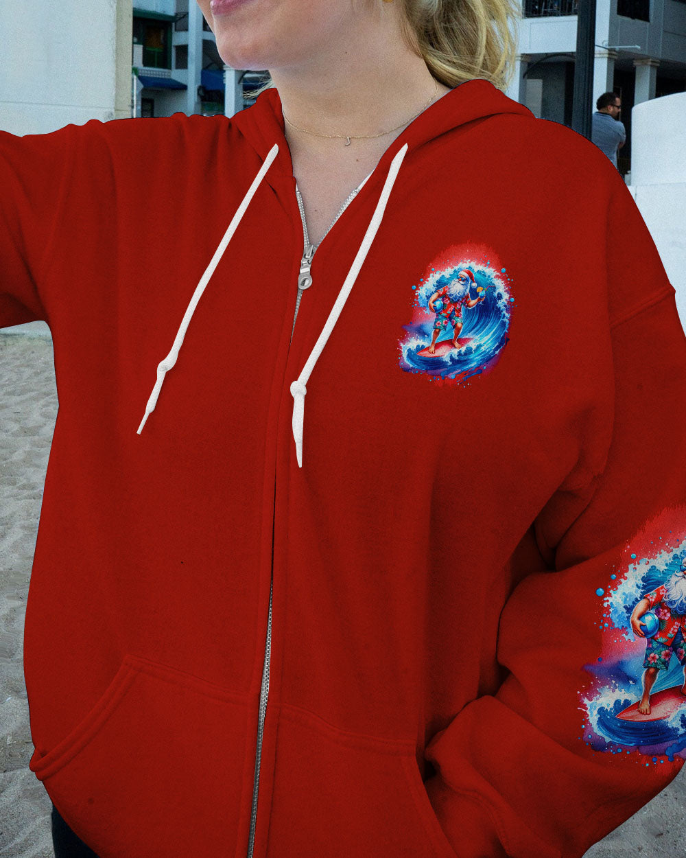 BLISSCORNERS SANDY CLAUS IS COMING TO TOWN CHRISTMAS ALL OVER PRINT
