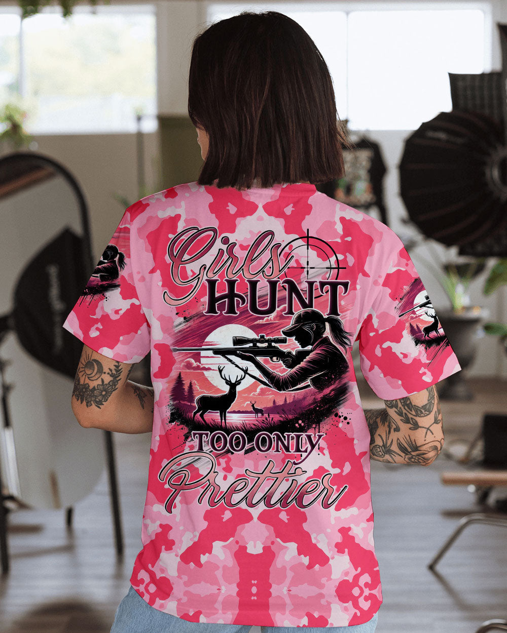 BLISSCORNERS GIRLS HUNT TOO ONLY PRETTIER CAMO ALL OVER PRINT