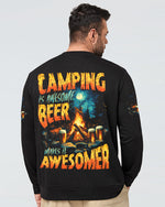 BLISSCORNERS CAMPING IS AWESOME BEER MAKE IT AWESOMER ALL OVER PRINT