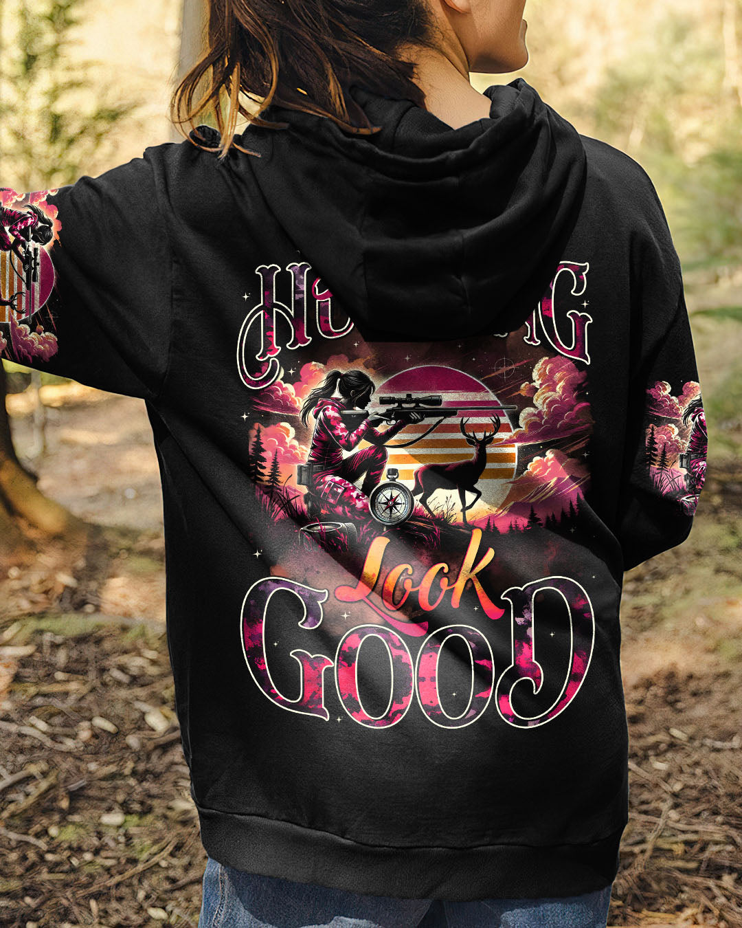 BLISSCORNERS GIRLS MAKE HUNTING LOOK GOOD ALL OVER PRINT