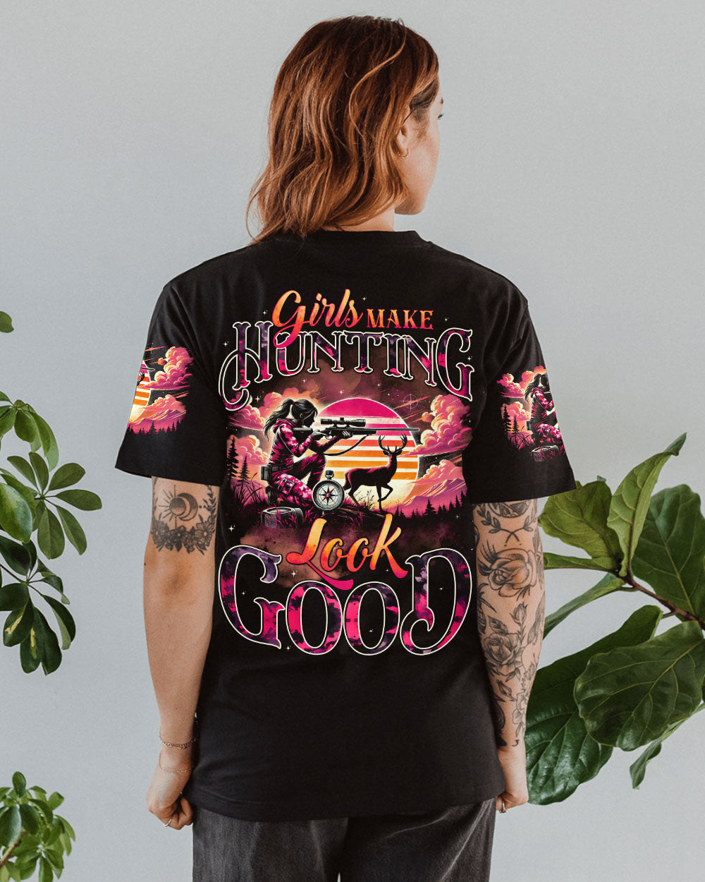 BLISSCORNERS GIRLS MAKE HUNTING LOOK GOOD ALL OVER PRINT