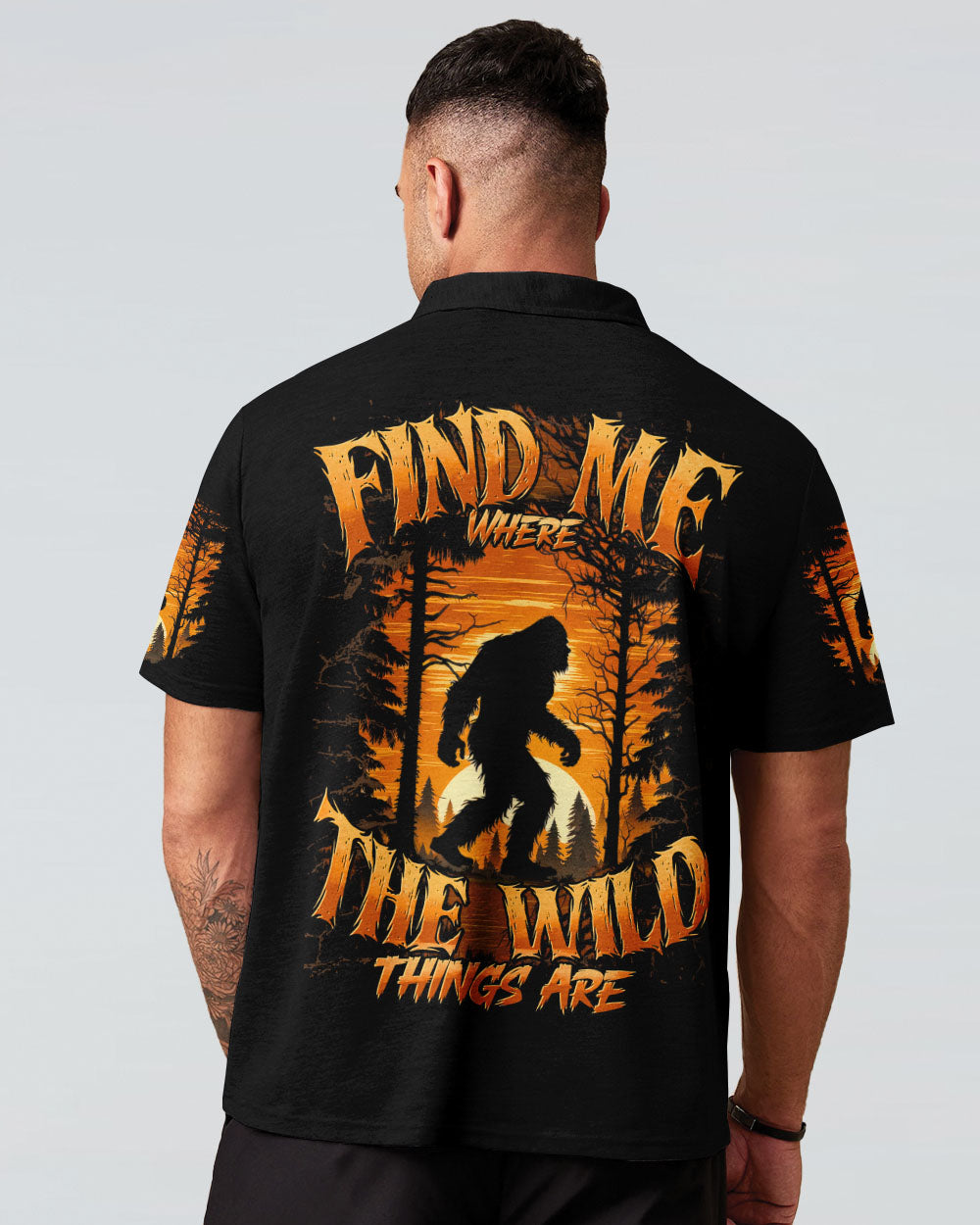 BLISSCORNERS FIND ME WHERE THE WILD THINGS ARE BIGFOOT ALL OVER PRINT