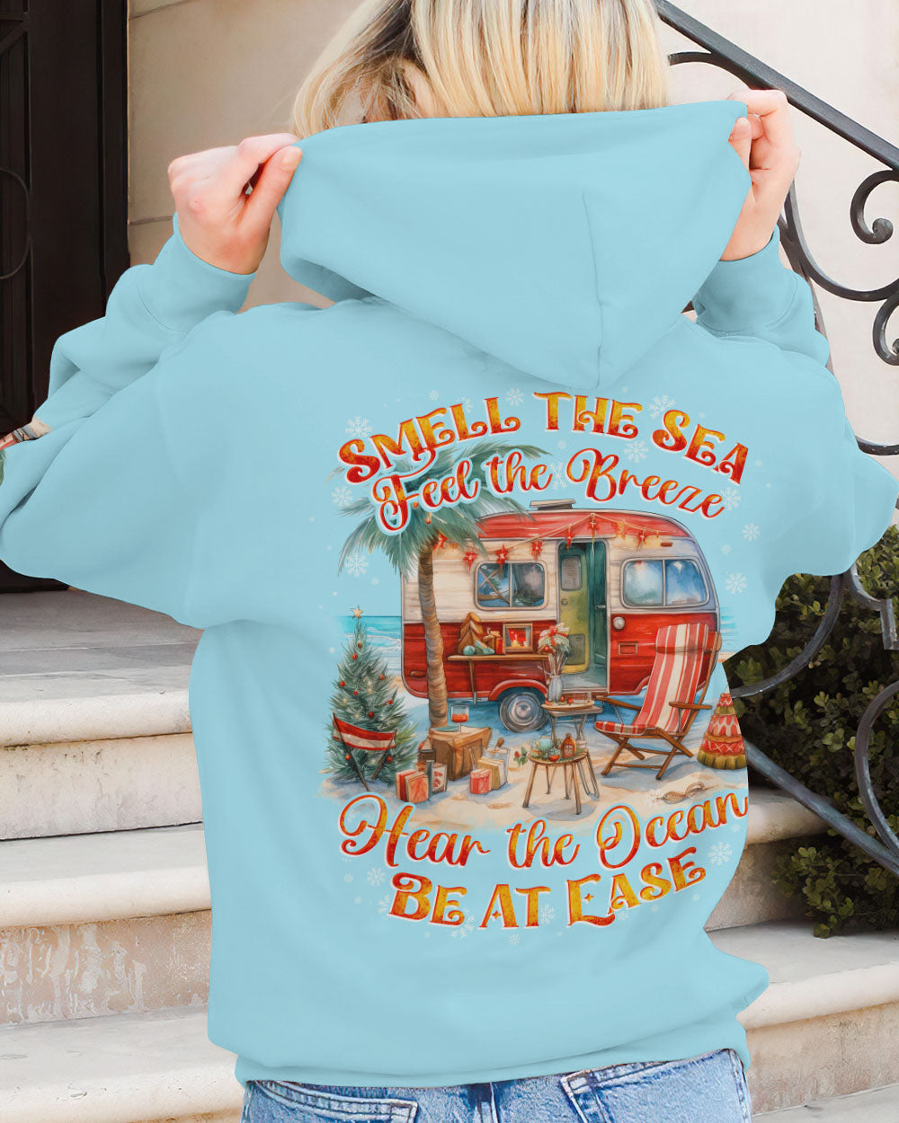 BLISSCORNERS SMELL THE SEA FEEL THE BREEZE CHRISTMAS ALL OVER PRINT