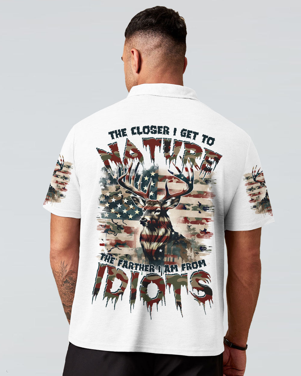 BLISSCORNERS THE CLOSER I GET TO NATURE DEER CAMO ALL OVER PRINT