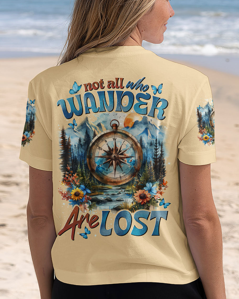 BLISSCORNERS NOT ALL WHO WANDER ARE NOT COMPASS ALL OVER PRINT