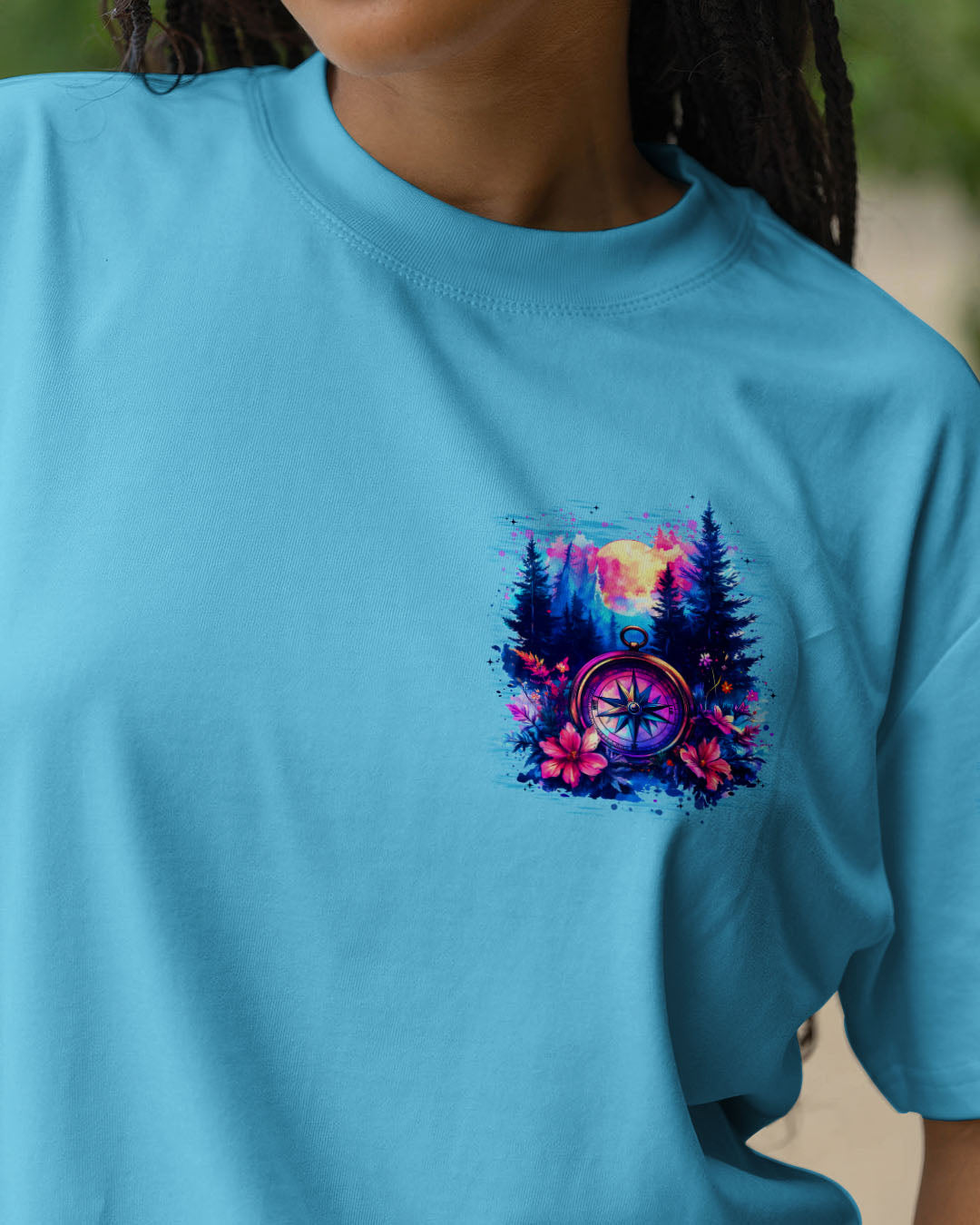 BLISSCORNERS NOT ALL WHO WANDER ARE LOST COMPASS ALL OVER PRINT
