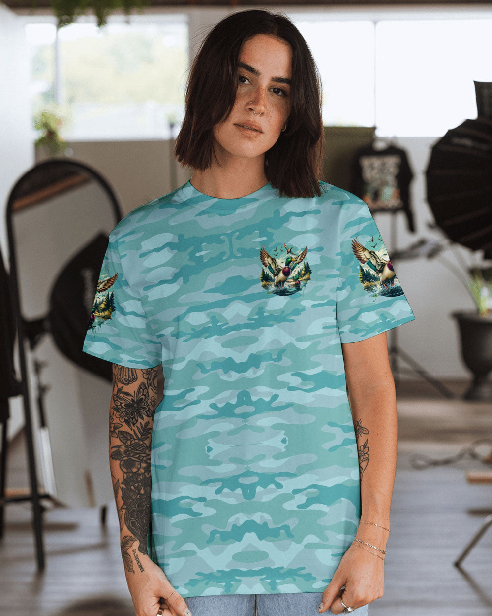 BLISSCORNERS (HOT DEAL) FEET HANGIN' WE BANGIN' HUNTING DUCK CAMO ALL OVER PRINT