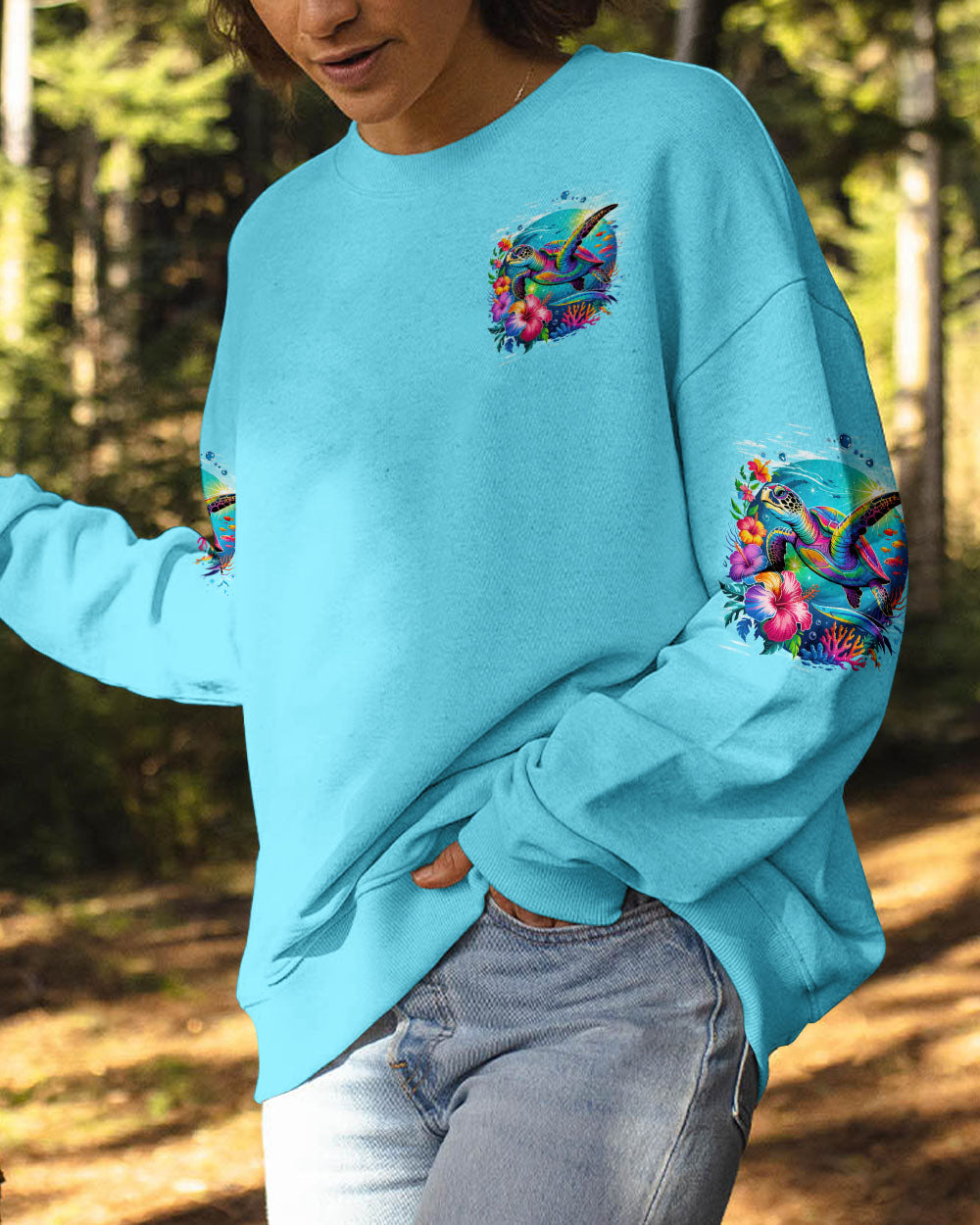 BLISSCORNERS SALTWATER HEALS EVERYTHING TURTLE ALL OVER PRINT
