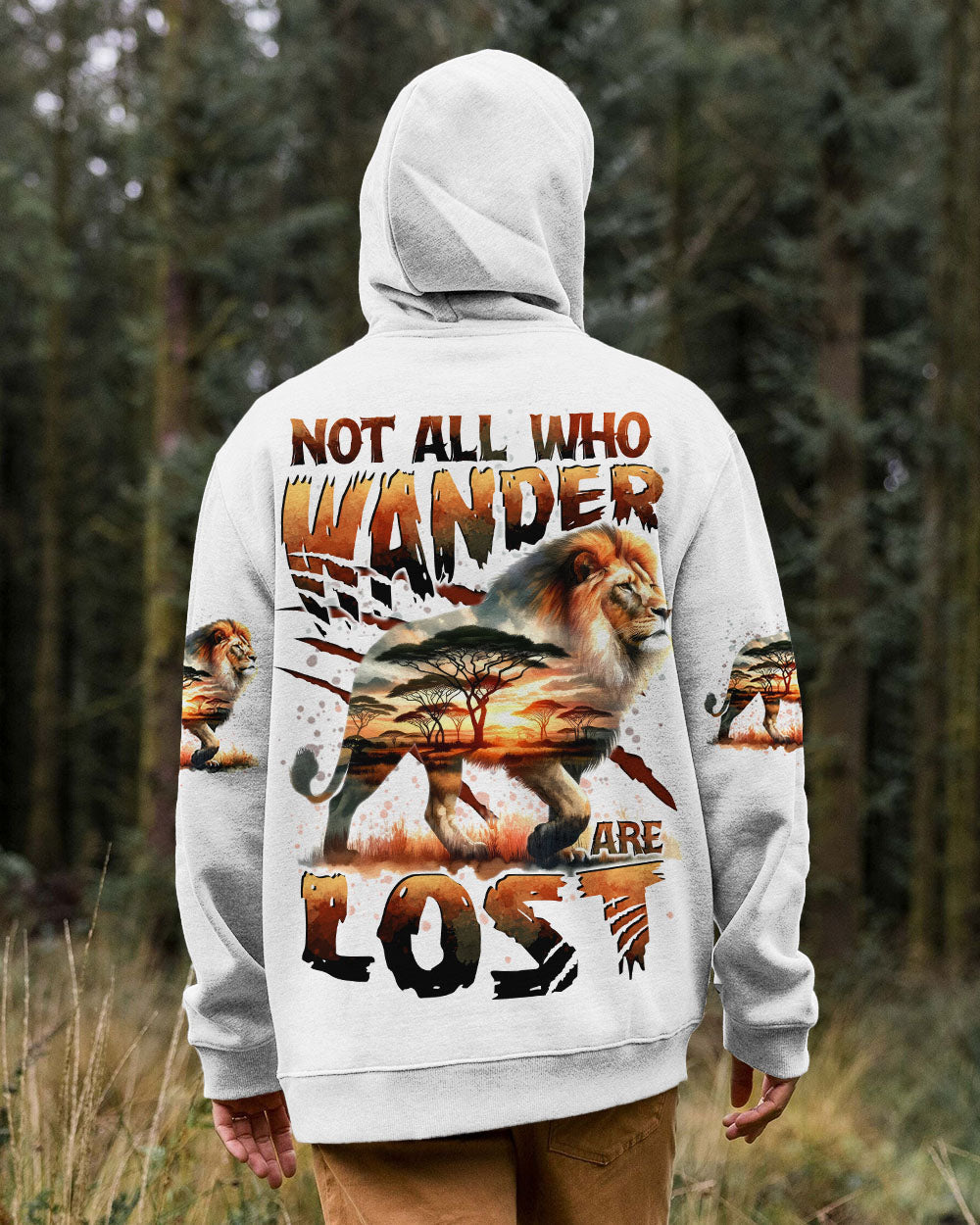 BLISSCORNERS NOT ALL WHO WANDER ARE LOST LION ALL OVER PRINT