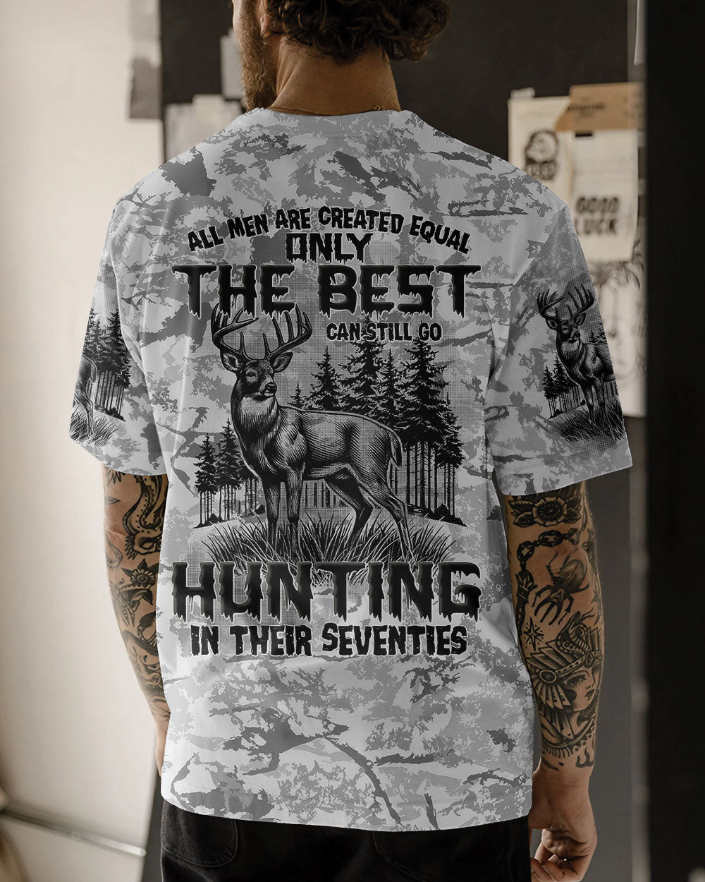 BLISSCORNERS GO HUNTING IN THEIR SEVENTIES ALL OVER PRINT
