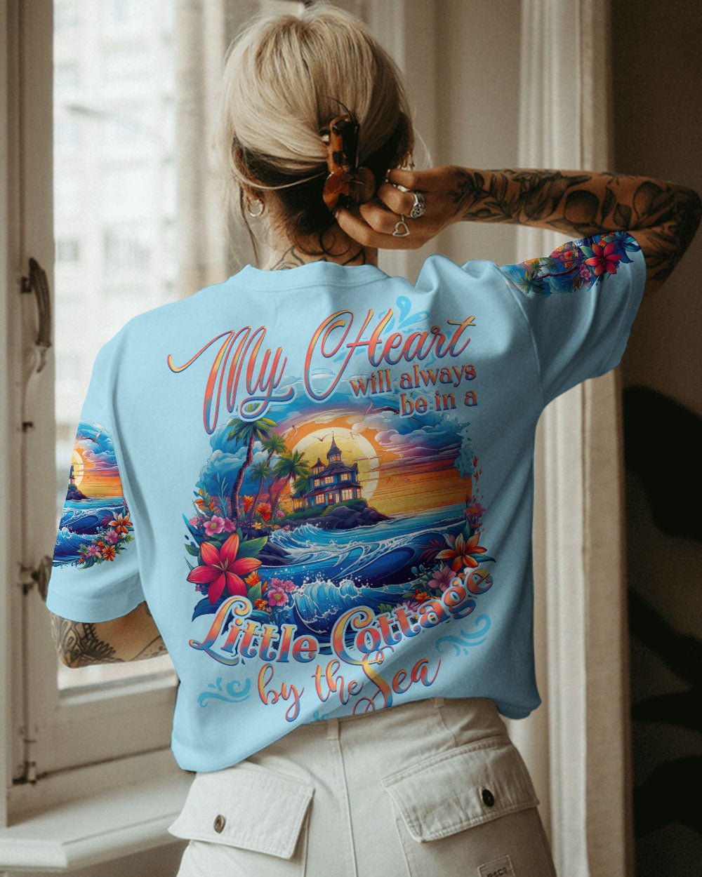 BLISSCORNERS LITTLE COTTAGE BY THE SEA ALL OVER PRINT