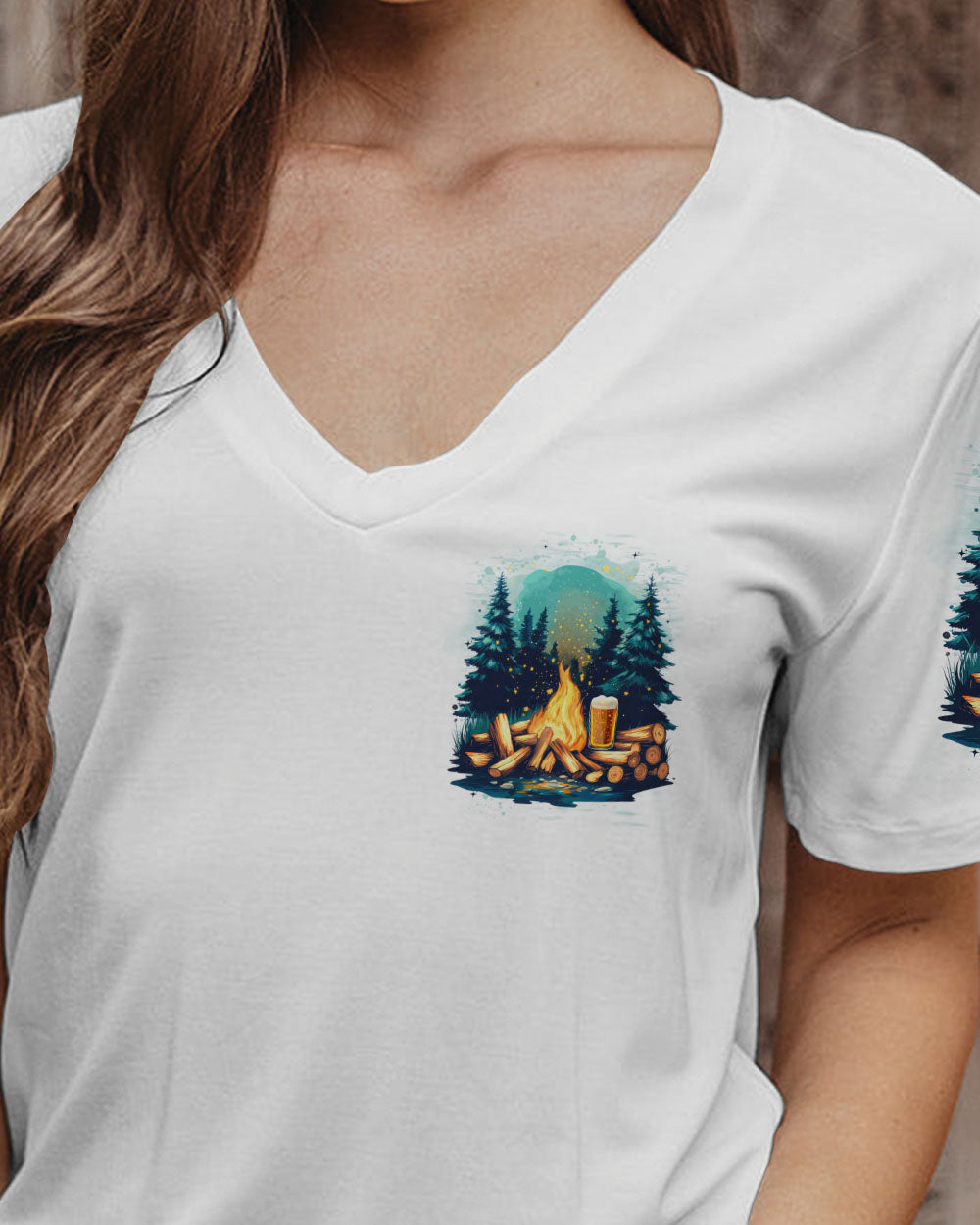 BLISSCORNERS THE FIRE IS THE MAIN COMFORT OF CAMP ALL OVER PRINT