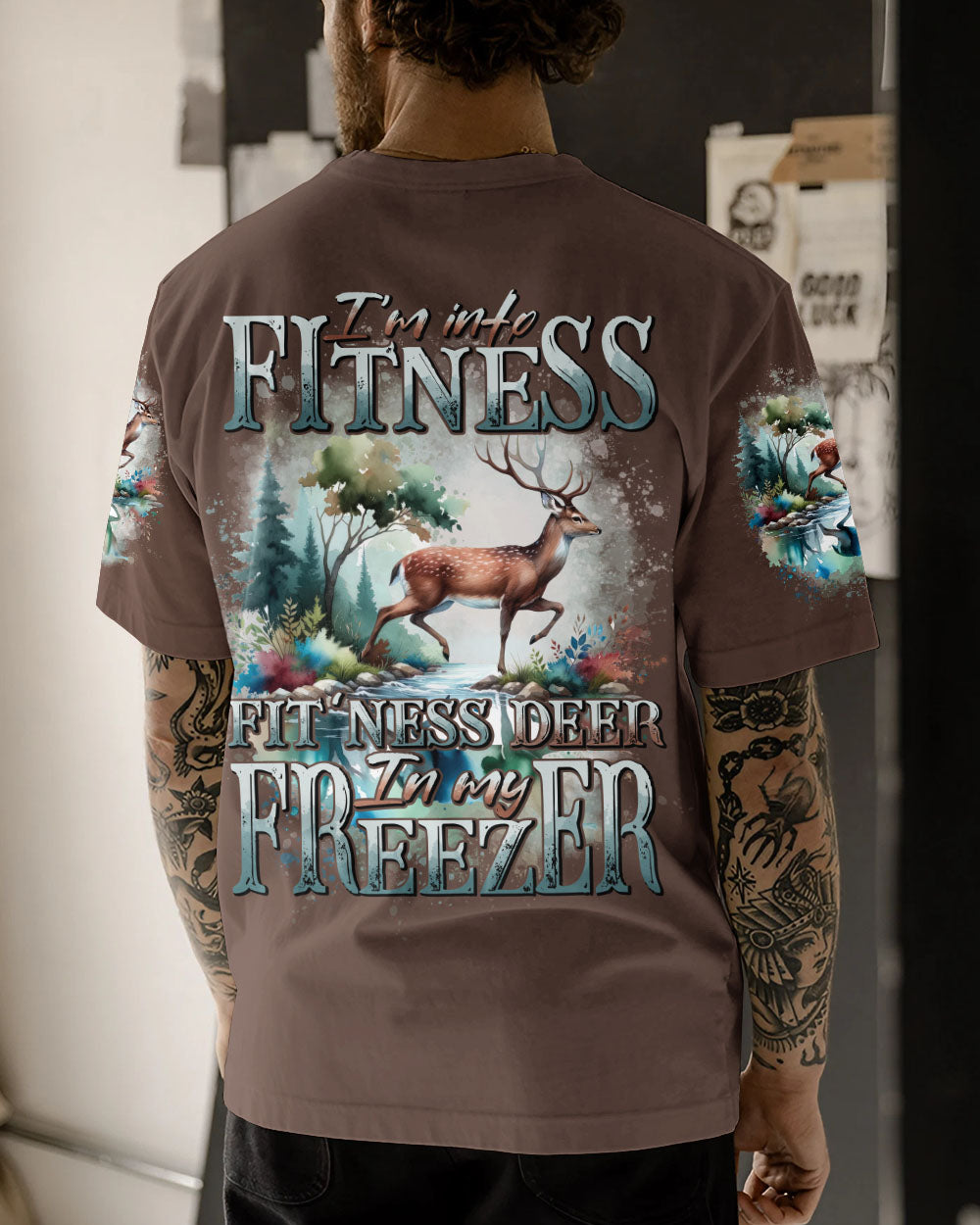 BLISSCORNERS I'M INTO FITNESS DEER ALL OVER PRINT