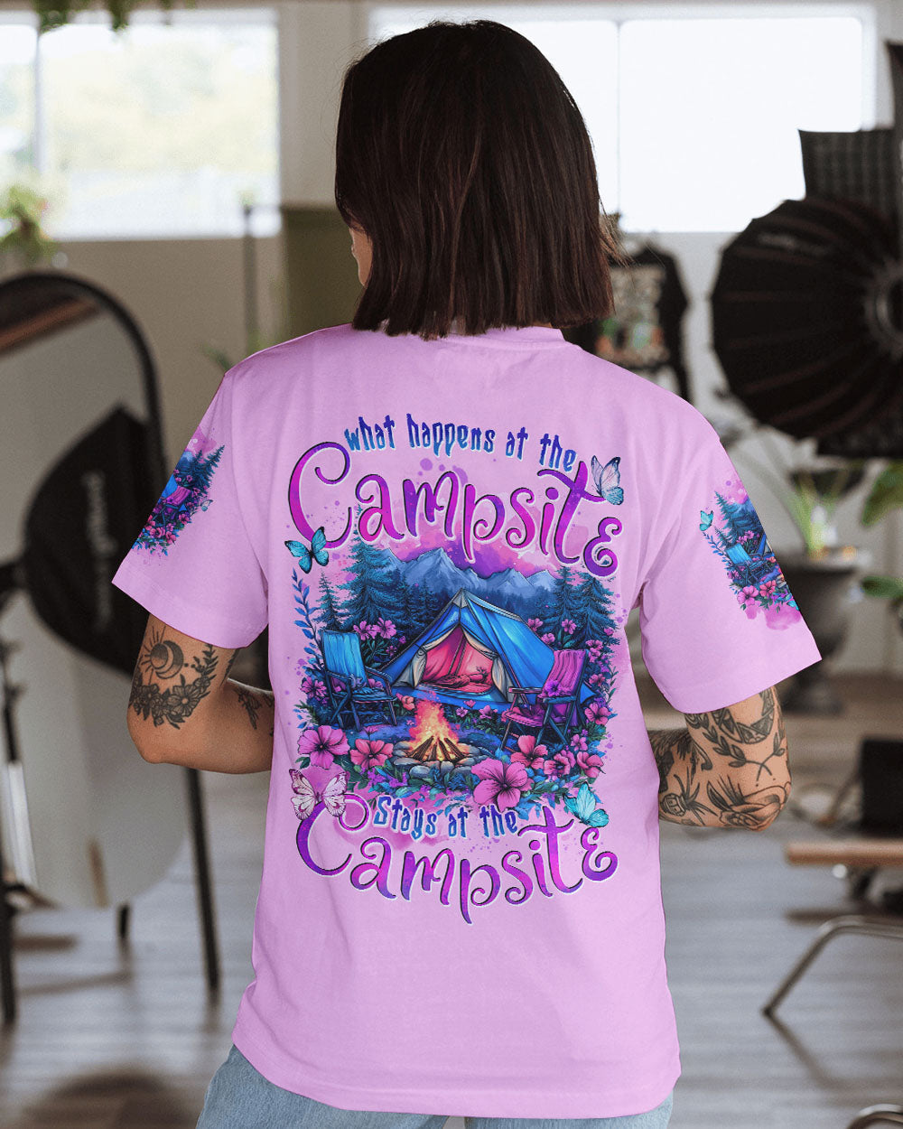 BLISSCORNERS STAYS AT THE CAMPSITE ALL OVER PRINT