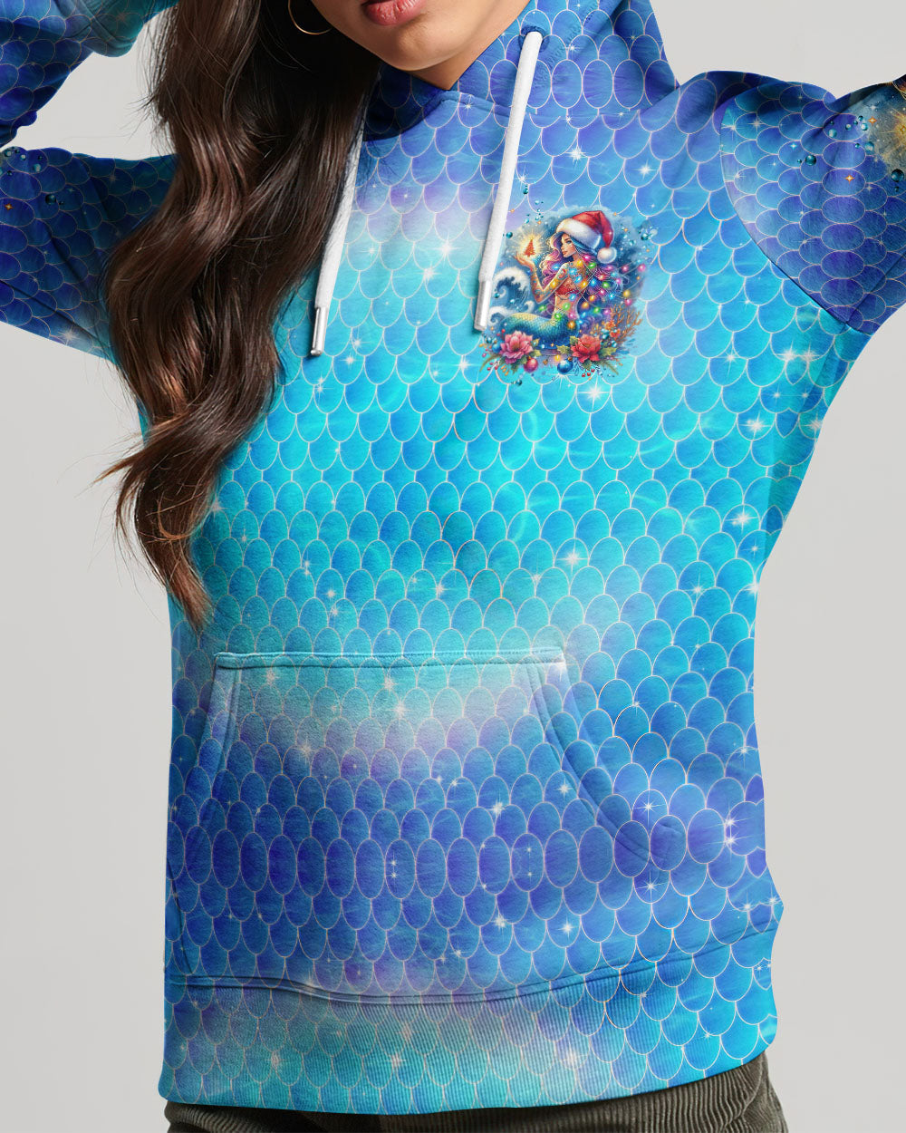 BLISSCORNERS MERMAID KISSES AND CHRISTMAS WISHES ALL OVER PRINT
