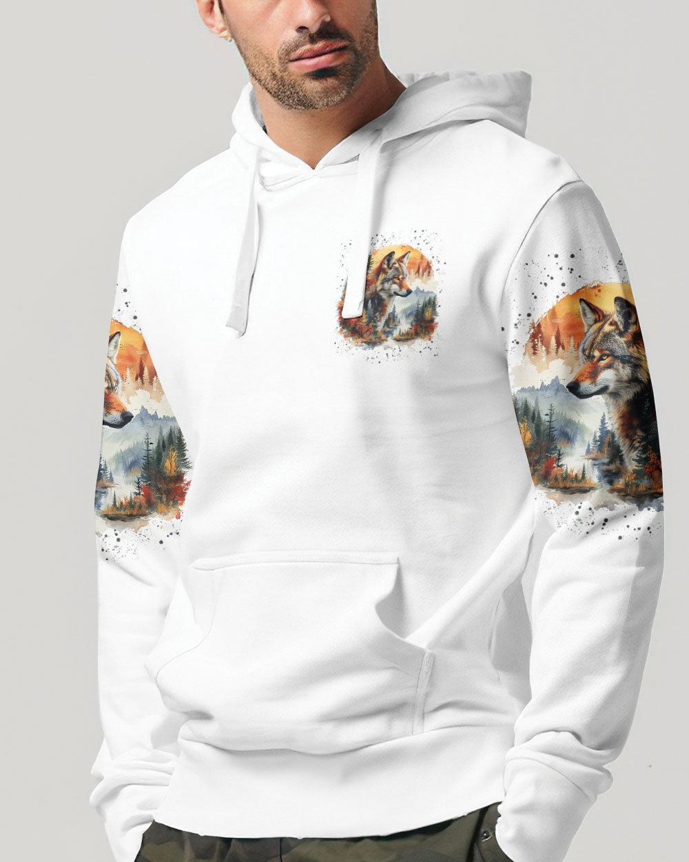 BLISSCORNERS NOT ALL WHO WANDER ARE LOST WOLF ALL OVER PRINT