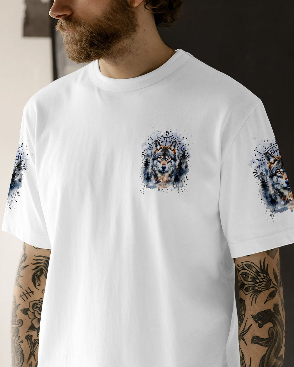 BLISSCORNERS NOT ALL WHO WANDER ARE LOST WOLF ALL OVER PRINT