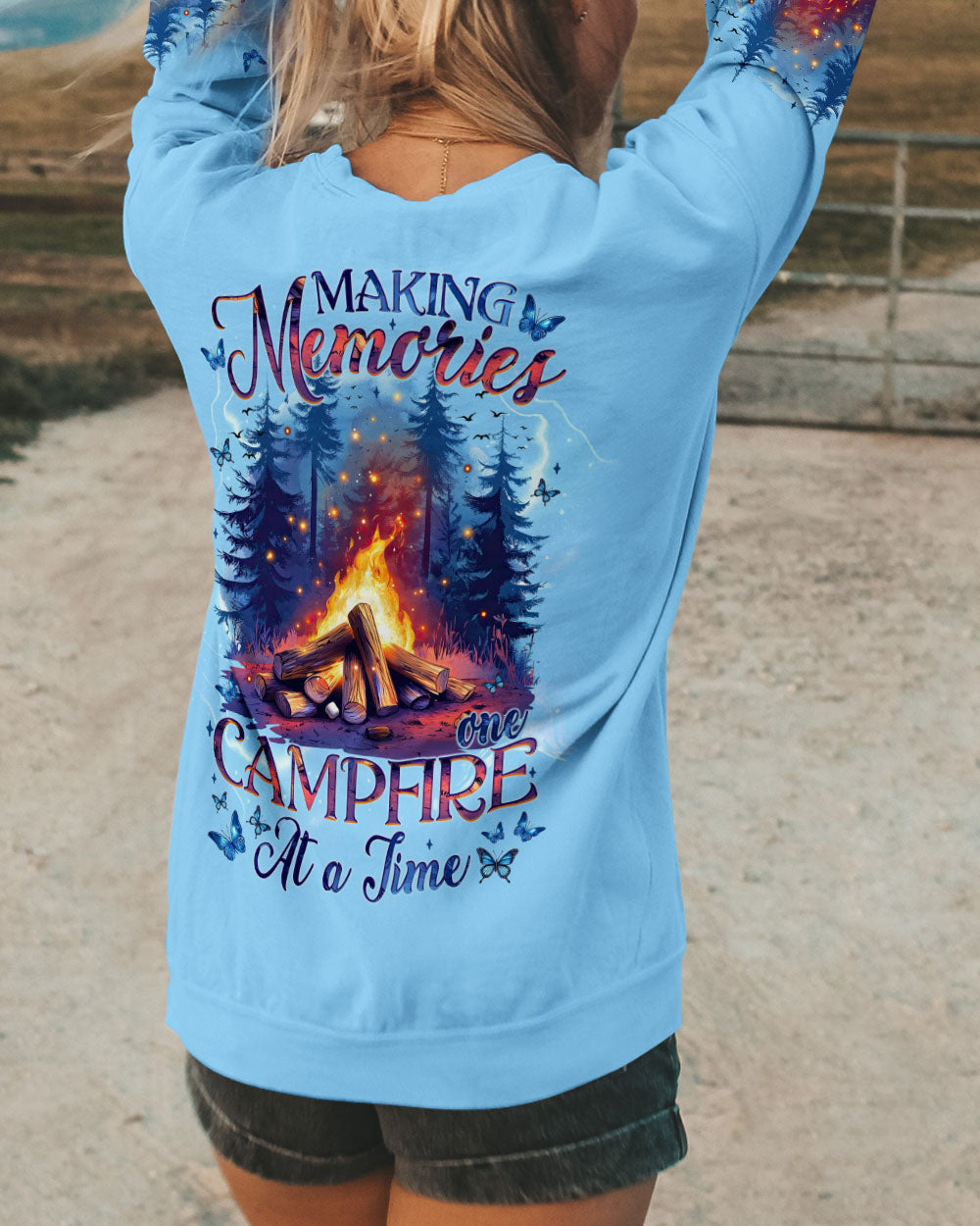 BLISSCORNERS MAKING MEMORIES ONE CAMPFIRE AT A TIME ALL OVER PRINT