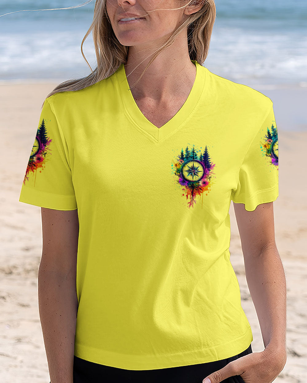 BLISSCORNERS NOT ALL WHO WANDER ARE LOST COMPASS ALL OVER PRINT