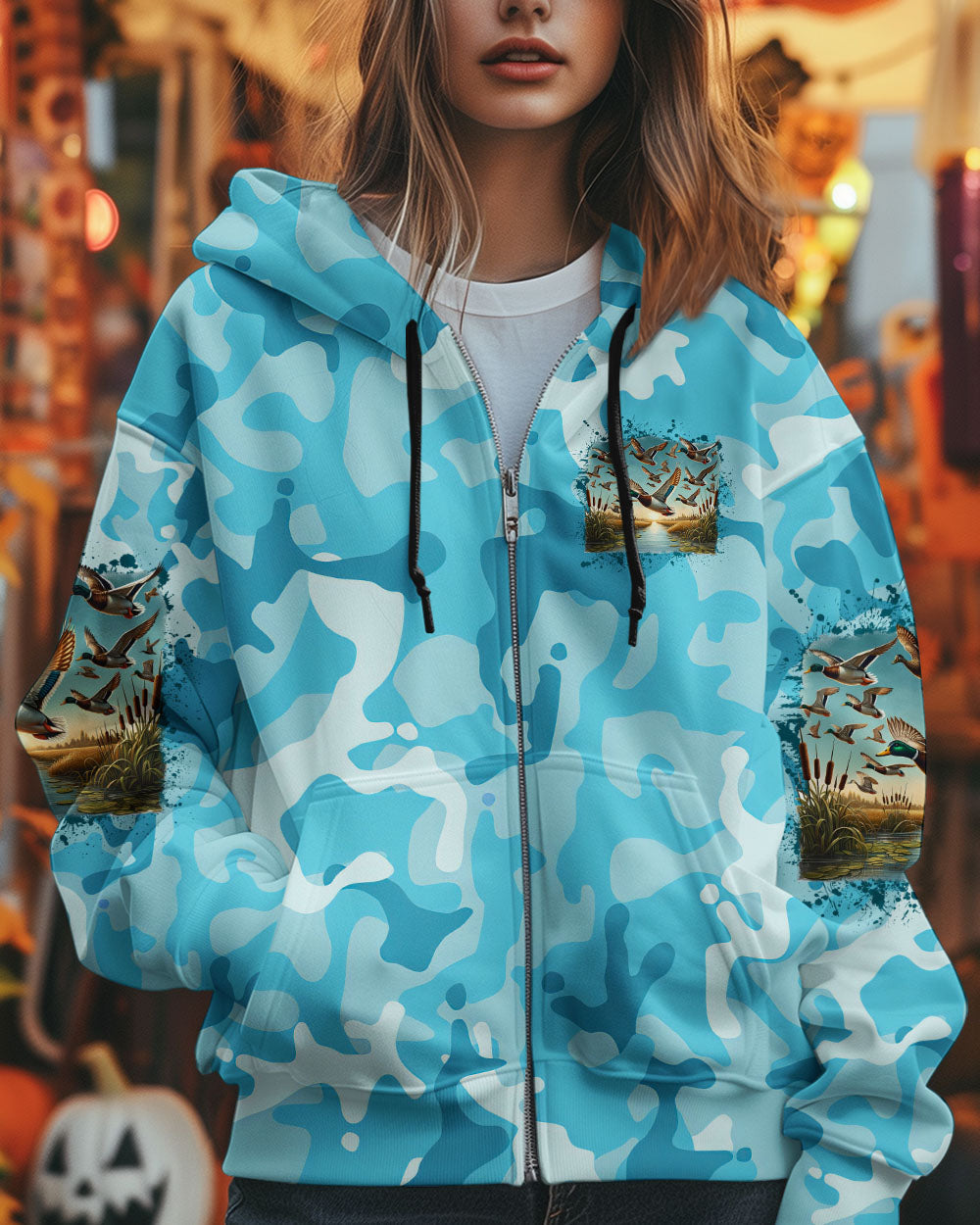 BLISSCORNERS QUACKIN' AND STACKIN' HUNTING DUCK CAMO ALL OVER PRINT