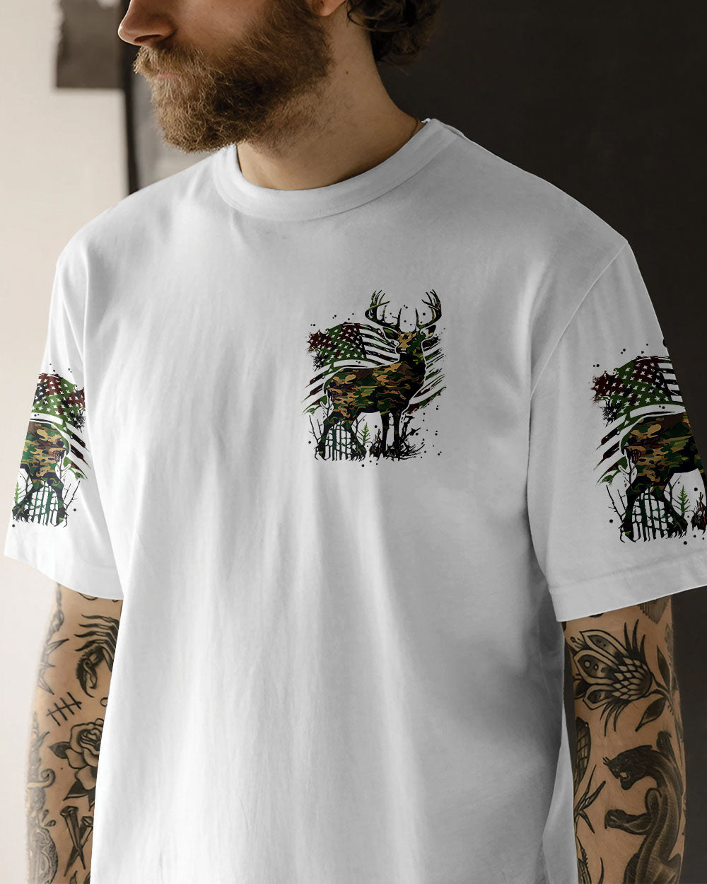 BLISSCORNERS BUCK AROUND AND FIND OUT DEER HUNTING ALL OVER PRINT