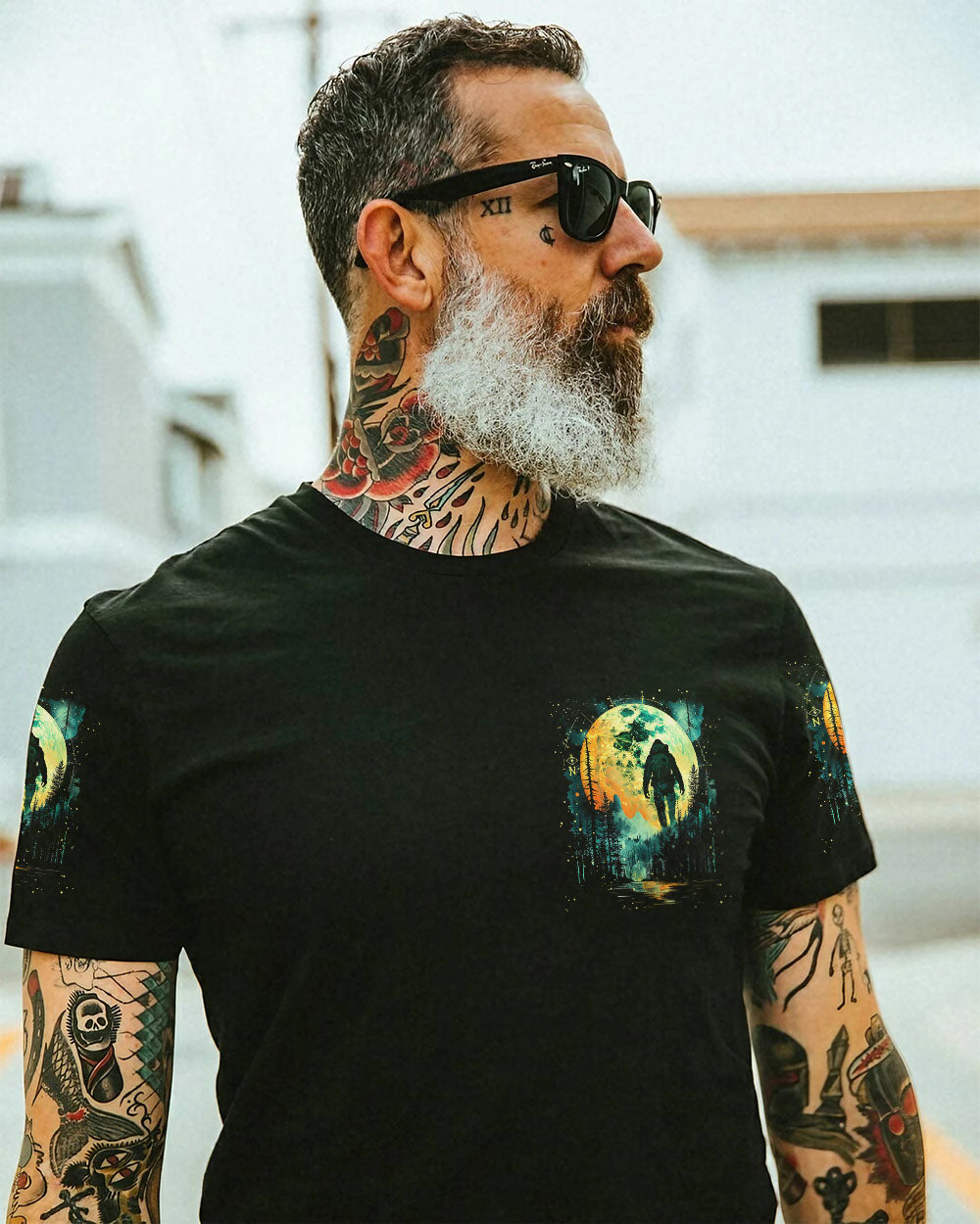 BLISSCORNERS AND INTO THE FOREST I GO BIGFOOT ALL OVER PRINT