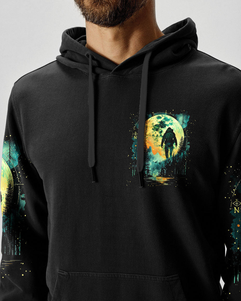 BLISSCORNERS AND INTO THE FOREST I GO BIGFOOT ALL OVER PRINT