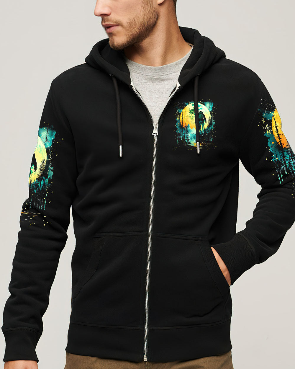 BLISSCORNERS AND INTO THE FOREST I GO BIGFOOT ALL OVER PRINT