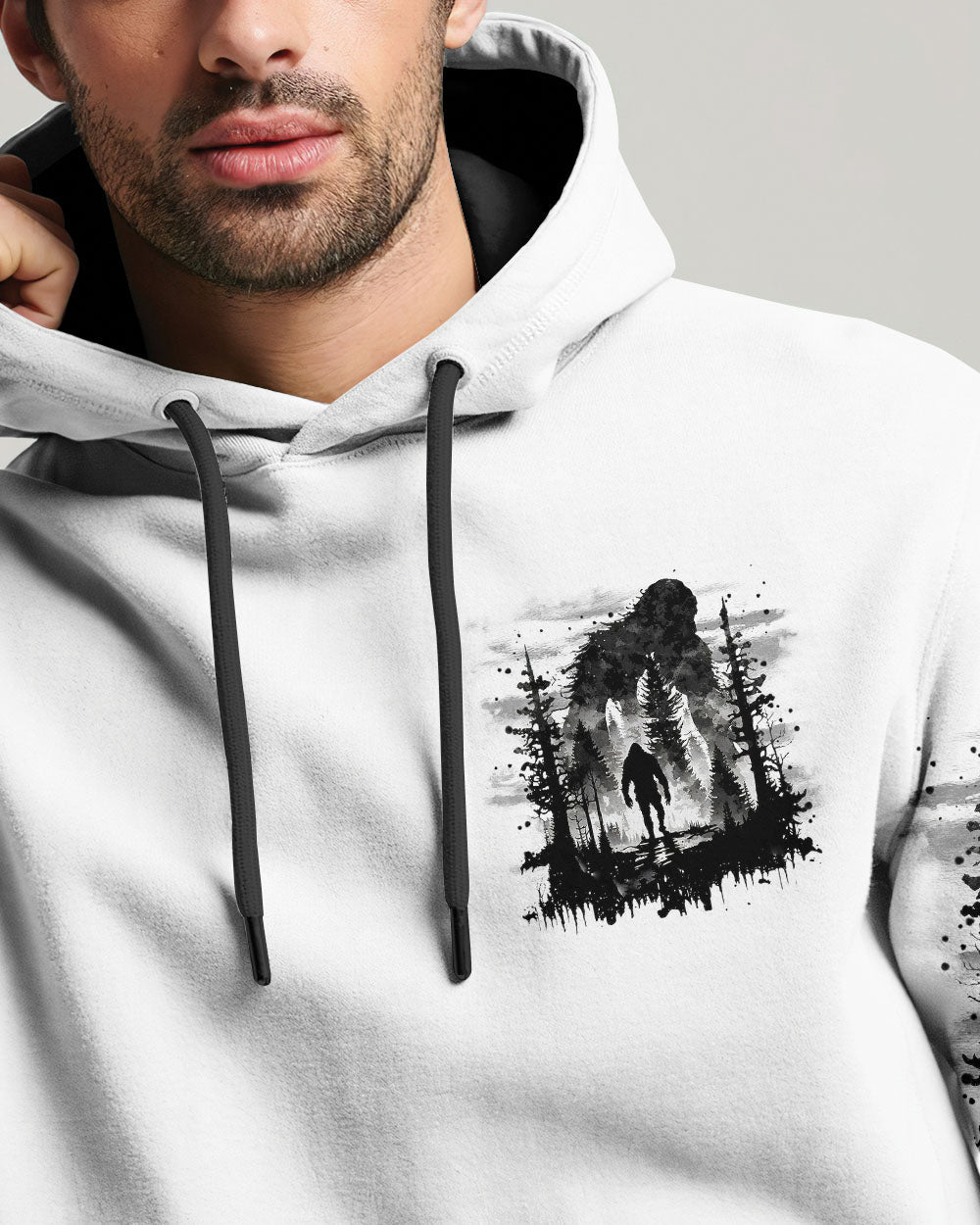 BLISSCORNERS NOT ALL WHO WANDER ARE LOST BIGFOOT ALL OVER PRINT