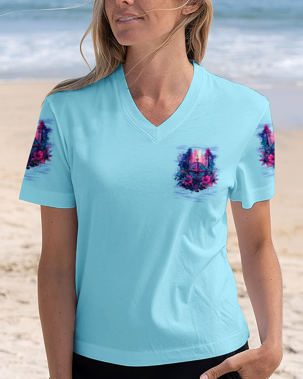 BLISSCORNERS ALWAYS TAKE THE SCENIC ROUTE COMPASS ALL OVER PRINT