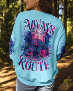 BLISSCORNERS ALWAYS TAKE THE SCENIC ROUTE COMPASS ALL OVER PRINT