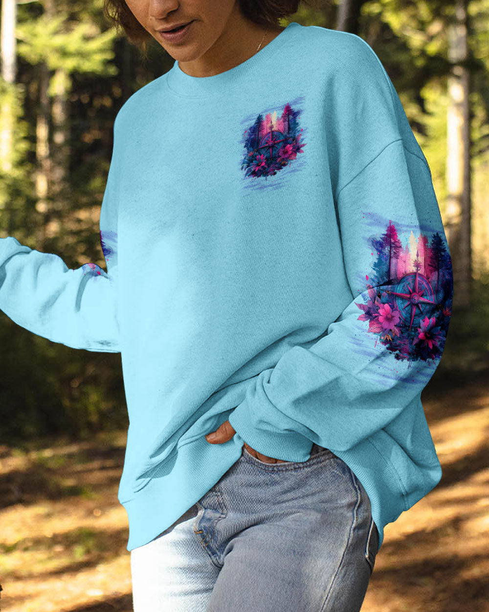 BLISSCORNERS ALWAYS TAKE THE SCENIC ROUTE COMPASS ALL OVER PRINT