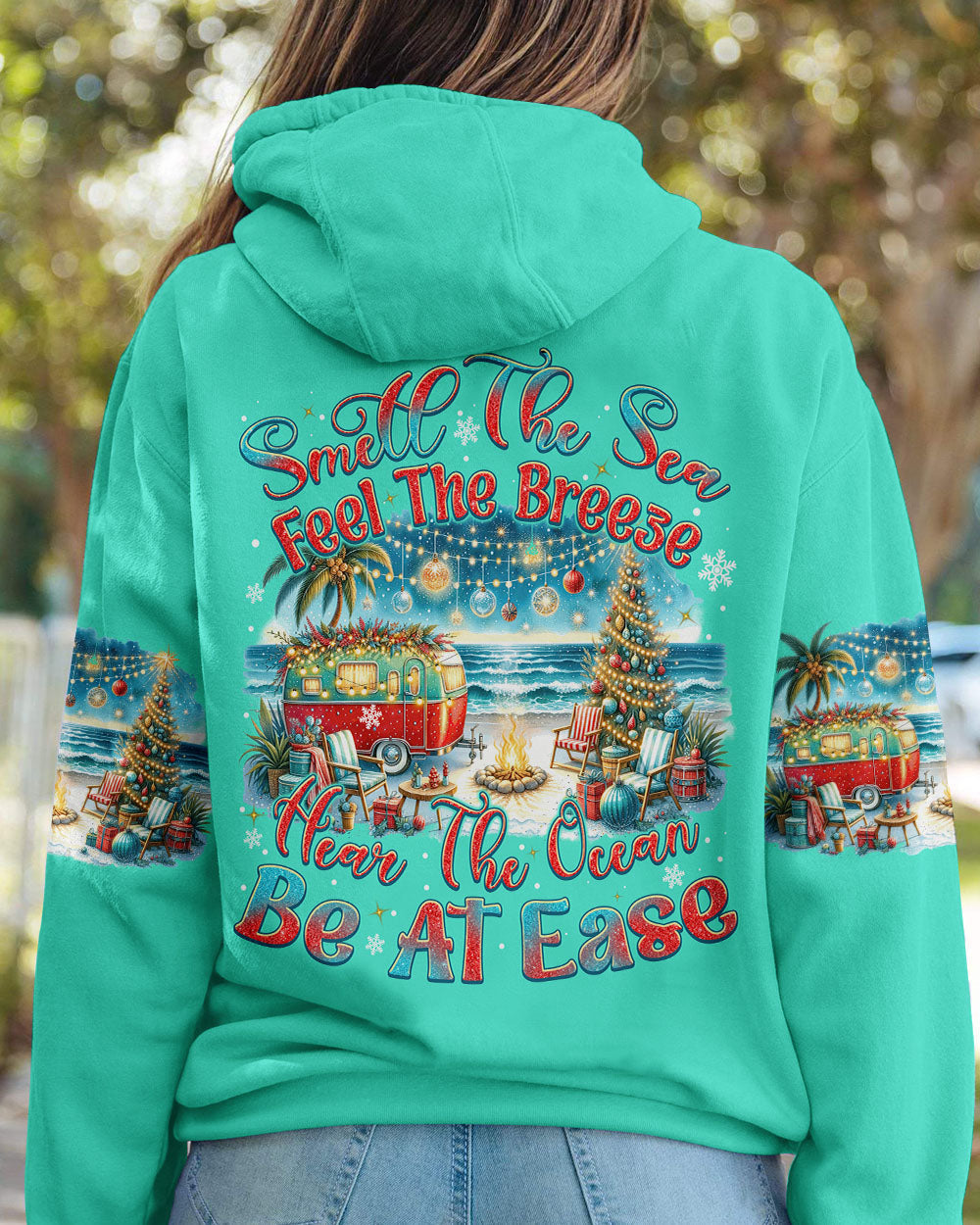 BLISSCORNERS SMELL THE SEA FEEL THE BREEZE CHRISTMAS ALL OVER PRINT